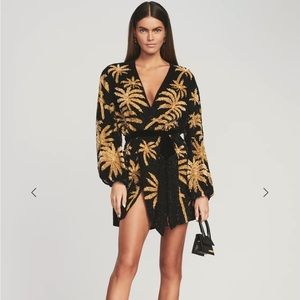 Like NEW Retrofete GABRIELLE SEQUIN PALM ROBE